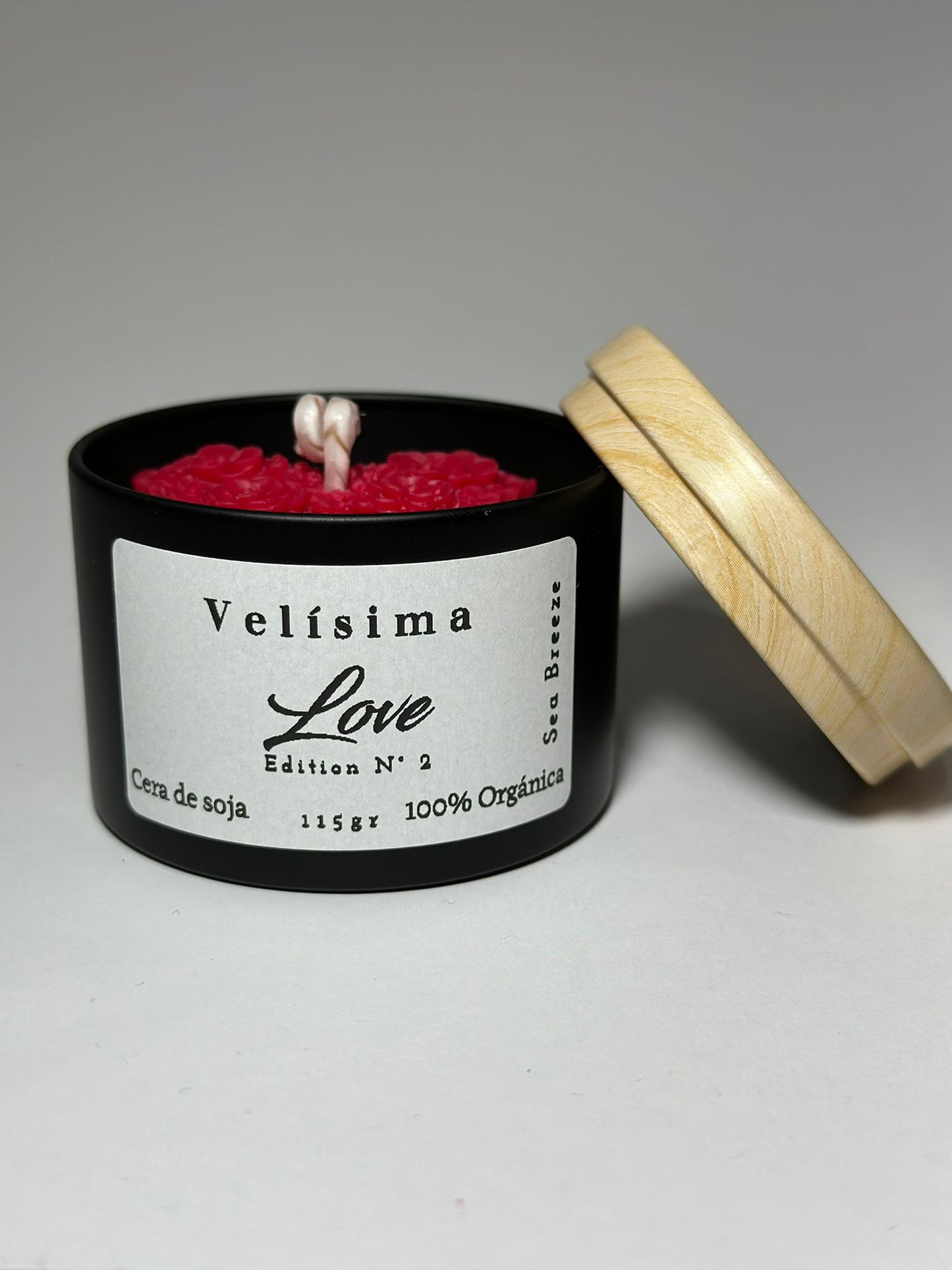 Vela aromática vaso metal negro 115gr